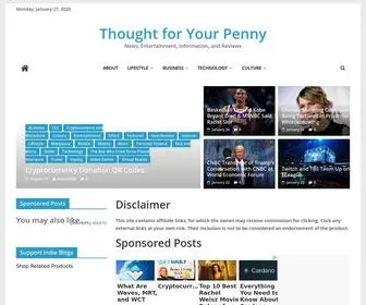 Thoughtforyourpenny.com(Thought for Your Penny) Screenshot