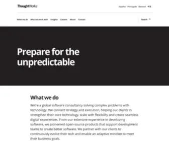 Thoughtworks.com(A leading technology consultancy) Screenshot