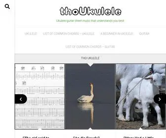 Thoukulele.com(Ukulele/guitar sheet music that understands you best) Screenshot