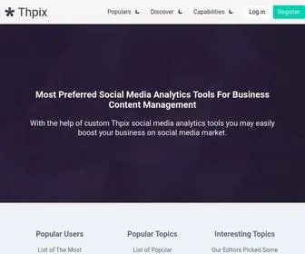 Thpix.com(Totally free custom social media statistical tools) Screenshot