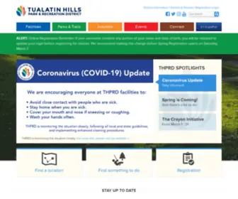 THPRD.com(Tualatin Hills Park &amp; Recreation District (THPRD)) Screenshot