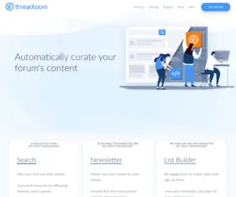 Threadloom.com(Automatically curate your forum's content with cloud) Screenshot