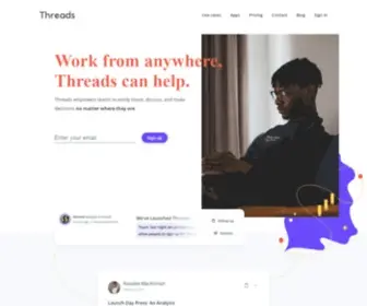 Threads.com(A Slack Replacement Designed for Makers) Screenshot