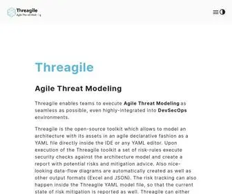 Threagile.io(Agile Threat Modeling Toolkit) Screenshot