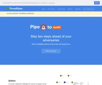 Threatpipes.com(Stay two steps ahead of your adversaries) Screenshot