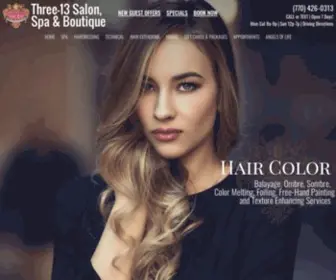 Three-13.com(Salon and Spa) Screenshot