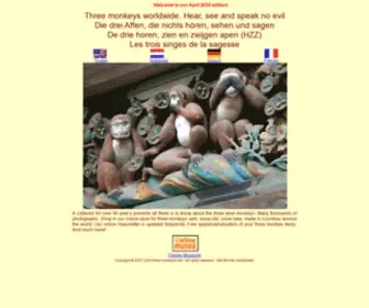 Three-Monkeys.info(A website dedicated to the three wise monkeys that hear) Screenshot
