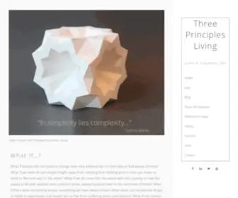 Three-Principles.com(Three Principles Living) Screenshot