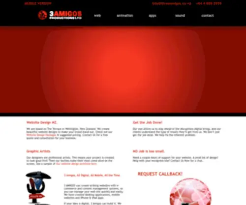 Threeamigos.co.nz(Website Design) Screenshot