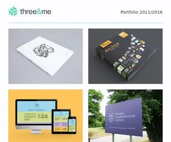 Threeandme.co.uk(Graphic Design Studio in Ipswich) Screenshot