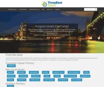 Threebestrated.com.au(Finding the best business) Screenshot