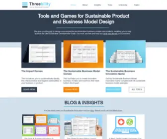 Threebility.com(Resources for Sustainable Innovation) Screenshot