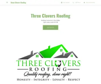 Threecloversroofing.com(Three Clovers Roofing) Screenshot