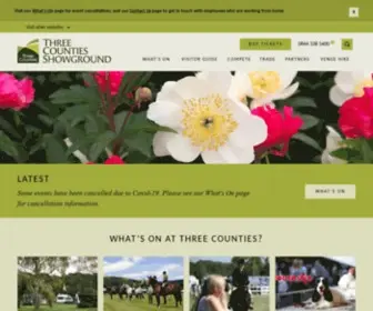 Threecounties.co.uk(Three Counties Showground) Screenshot