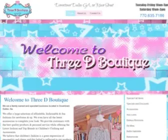 Threedboutique.com(Three D Boutique Dallas Hiram) Screenshot