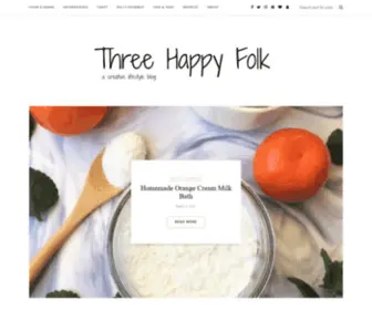 Threehappyfolk.com(A creative lifestyle blog) Screenshot