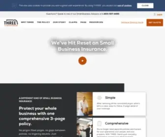 Threeinsure.com(Jargon-free small business insurance) Screenshot