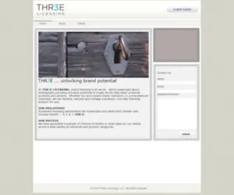 Threelicensing.com(A boutique brand licensing agency) Screenshot