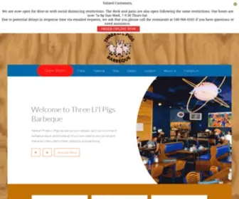 Threelilpigsbbq.com(Three Li'l Pigs BBQ) Screenshot