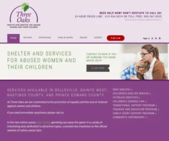 Threeoaksshelterandservices.ca(Three Oaks) Screenshot