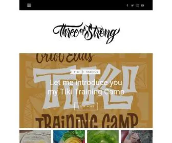 Threeofstrong.com(Rum, Tiki Drinks & More) Screenshot