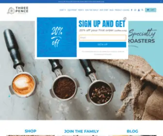 Threepenceroasters.com.au(Three Pence Roasters) Screenshot