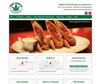 Threepickles.com(Three Pickles Sub & Sandwiches) Screenshot