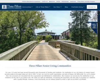 Threepillars.org(Three Pillars Senior Living Communities) Screenshot