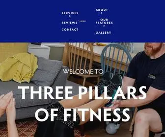 Threepillarsoffitness.com(Three Pillars of Fitness) Screenshot