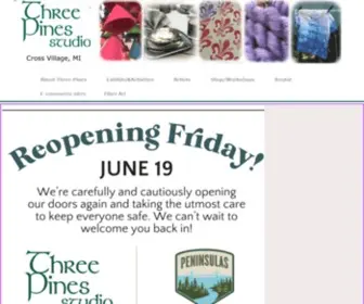 Threepinesstudio.com(Northern Michigan best art gallery featuring paintings) Screenshot