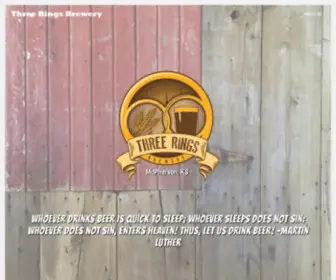 Threeringsbrewery.com(Three Rings Brewery) Screenshot