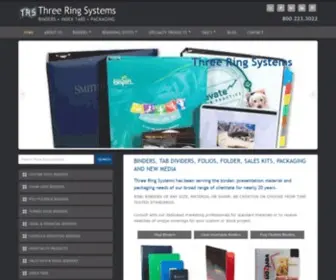 Threeringsystems.com(Custom Ring Binders) Screenshot
