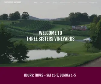 Threesistersvineyards.com(Three Sisters Vineyards) Screenshot