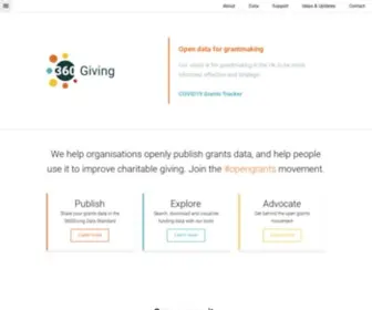 Threesixtygiving.org(360Giving) Screenshot