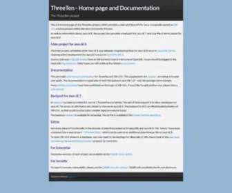 Threeten.org(Home page and Documentation) Screenshot