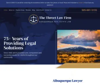 Threetlaw.com(Albuquerque Lawyer) Screenshot