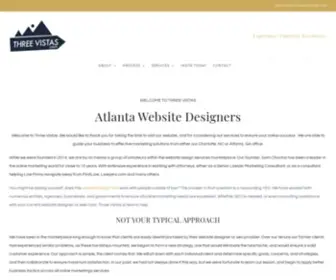 Threevistas.com(Website Designer Atlanta Alpharetta Roswell Three Vistas Design) Screenshot