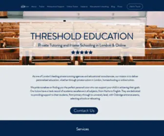 Thresholdeducation.com(Tutoring Agency London) Screenshot