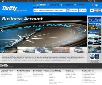 Thrifty.co.uk(Car Hire and Van Rental in the UK from Thrifty Car Rental) Screenshot
