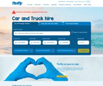 Thrifty.com.au(Car Hire Australia) Screenshot