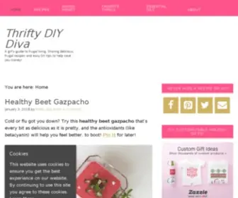 Thriftydiydiva.com(Frugal Living) Screenshot