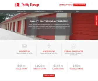 Thriftystorageunits.com(Self Storage Units in Fort Walton Beach) Screenshot