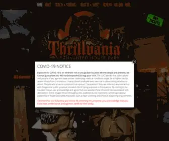 Thrillvania.com(Thrillvania Haunted House Park) Screenshot