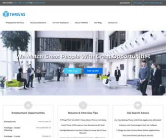 Thrivas.com(Temp Agencies) Screenshot