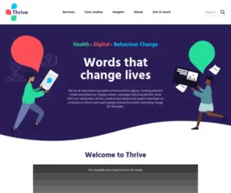 Thriveagency.uk(Health Communications Agency) Screenshot