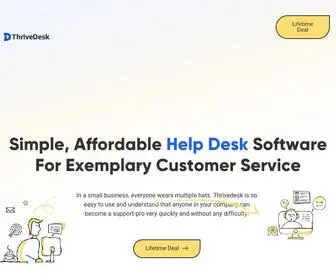 Thrivedesk.com(Helping Startups Thriving Customer Support) Screenshot