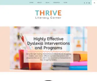 Thriveedservices.com(Transforming struggling learners into fluent readers) Screenshot