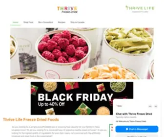 Thrivefreezedriedfoods.com(Thrive Freeze Dried Foods from Thrive Life) Screenshot