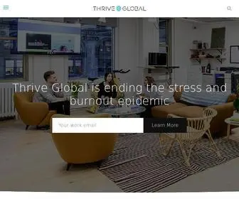 Thriveglobal.com(Thrive’s mission) Screenshot