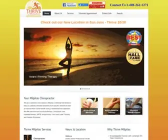 Thrivemilpitas.com(Milpitas Chiropractor) Screenshot